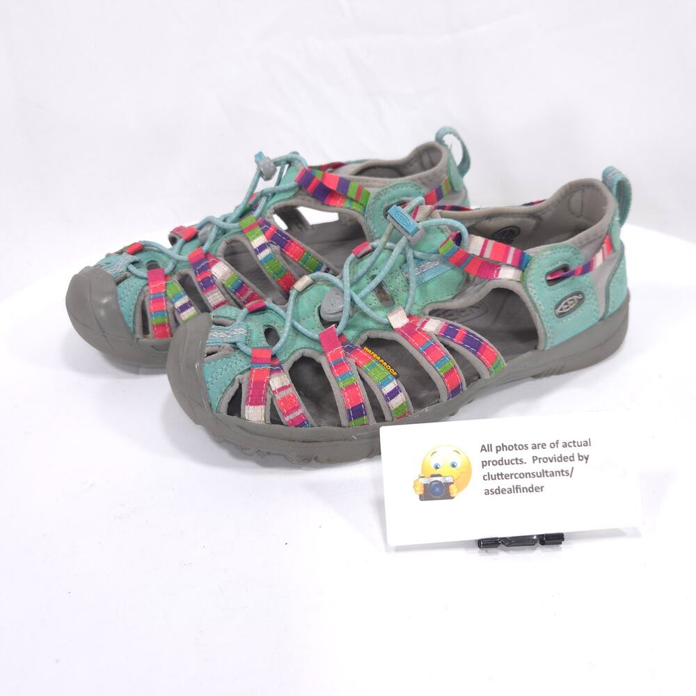 Keen Whisper Outdoor Adjustable Sandal Youth Girls Size 4 1014257 Green Multi